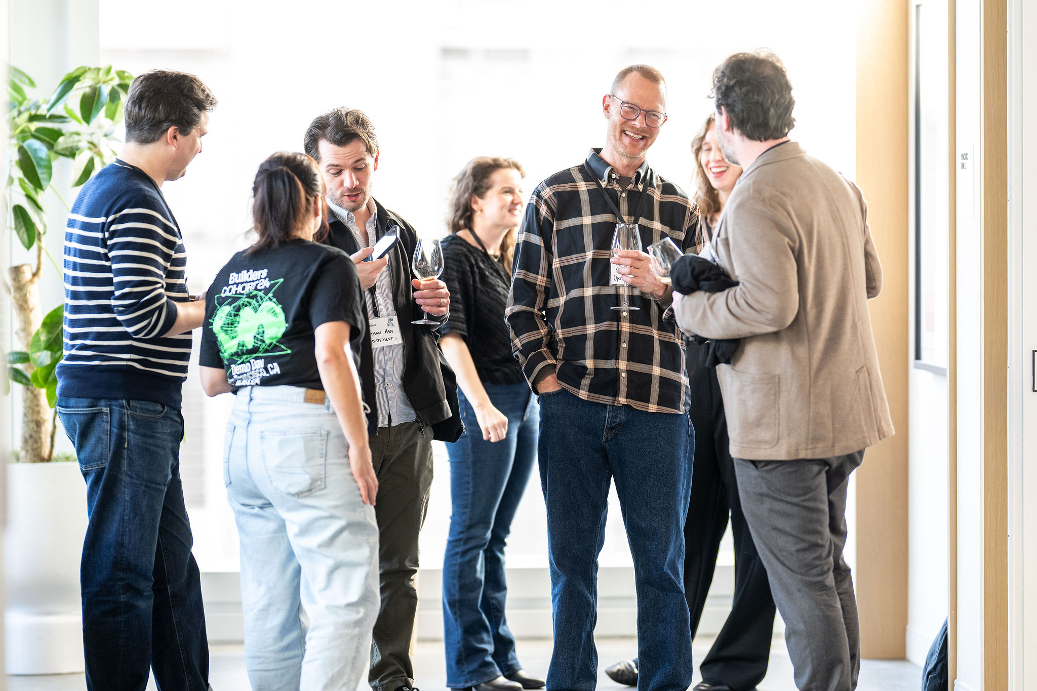 Builders Demo Day socializing.